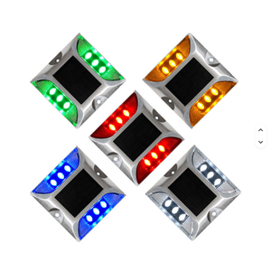Aluminum Ip68 Waterproof Solar-powered Reflective Road Stud On/flashing Led <b>Lights</b> CE ROHS - Product Image 1