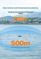 LY LY-01 Bateau à appât puissant à double moteur avec GPS, portée de 500 mètres, télécommande, conduite automatique, 40 points GPS, charge utile de 1,5 kg