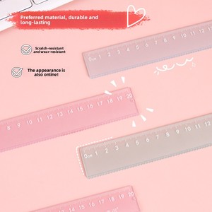 Regla Recta de Plástico Creativa Color Gelatina, Escala de 20 cm de Alta Estética para Estudiantes, Trabajo de Oficina y Dibujo - Product Image 4