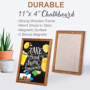 Premium 11x14 rustique pin bois cadre petit tableau noir pour <span class=keywords><strong>cuisine</strong></span> mur décor table signes mariages Menu conseil - Product Image 5