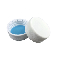 En Stock 38/400 bouchon à vis lisse en plastique blanc, bouchons de bouteille d'eau jetable en plastique avec anti-éclaboussures à vendre