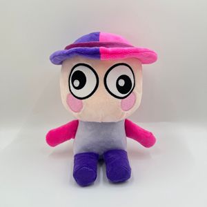 Peluche de Moopy de Roblox, Personaje de Ojos Grandes, Juguete de Peluche para Niños de 5 a 7 Años, Unisex, Sombrero Morado y Rosa, Cuerpo Gris - Product Image 1