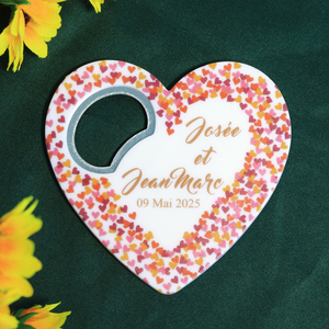 Thanh Lịch Đơn Giản Hình Trái Tim Từ Tủ Lạnh Nam Châm Lưu Niệm Món Quà Mở Chai Với Tùy Chỉnh Thiết Kế Cho Đám Cưới Tổ Chức Sự Kiện - Product Image 3