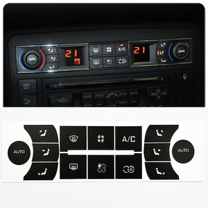 Autocollant de réparation des boutons de commande de climatisation, pour Citroën C5 2010-2016, adhésif noir, impression numérique personnalisée - Product Image 1