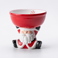 Gamelle en céramique pour chat, surélevée, motif Père Noël, pour la protection du cou, gamelle en céramique pour animaux de compagnie, gamelle pour nourriture pour chat