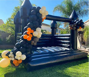 Casa di rimbalzo nera gonfiabile per il noleggio di affari commerciali buttafuori di nozze <span class=keywords><strong>nero</strong></span> casa di rimbalzo - Product Image 5