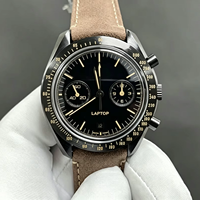 Montre de luxe haut de gamme pour homme, boîtier en céramique, bracelet en cuir, style hip-hop, sportive, 42 mm, verre saphir, mouvement mécanique, charme