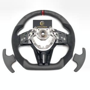 Volant en fibre de carbone de qualité supérieure, prix d'usine, pour GTR 2017+, design à fond plat, fibre de carbone véritable - Product Image 2
