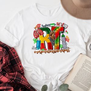 Thérapeute respiratoire histoire noire DTF impression par transfert de chaleur fer sur autocollants Sublimation pour vêtement chemise sweat oreillers - Product Image 1