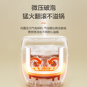 Supor – Mini cuiseur à riz 1,6 L, forme de tambour, pot intérieur en céramique blanche, électrique polyvalent pour usage en dortoir - Product Image 5