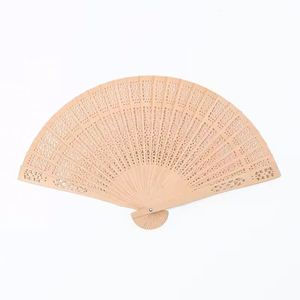 พัดไม้ไผ่สำหรับงานแต่งงานพัดลมมือถือพับได้ทำจากไม้ - Product Image 1