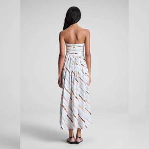 <span class=keywords><strong>Fossette</strong></span> verte OEM mode femmes sans manches sans bretelles taille évidée couche de conception femmes décontracté Maxi robe - Product Image 3