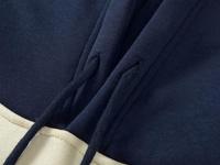 Sweat à capuche surdimensionné personnalisé avec logo brodé, cordon de serrage, 400g, en polaire argentée, à manches raglan, bicolore, pour le printemps