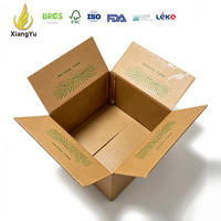Boîte à fruits de mer en carton ondulé enduit de cire, robuste, étanche, pour le transport du poisson, emballage en gros, impression personnalisée, qualité alimentaire