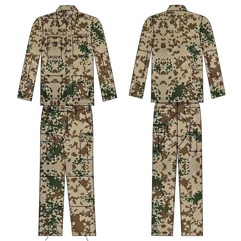 KMS Großhandel OEM-Service Polyester/Baumwolle Outdoor-Trainingskleidung ww2 Rip-stop BDU Tarnuniform taktische Uniform