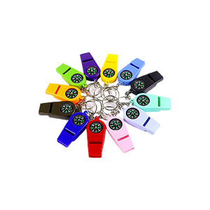 Boussole de survie en plein air avec sifflet 65mmx30mm, équipement de camping multifonctionnel compact, équipement de sauvetage, porte-clés en plastique vert - Product Image 2