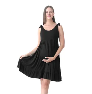 New Selling Women Nursing Maternity Dresses Plus Size Ladies Elegant Summer Casual Maternity Breastfeeding Sleepdress