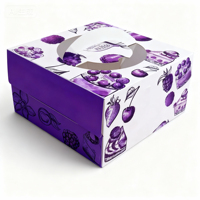 Boîte à gâteaux en papier transparente personnalisée pour pâtisserie, 6, 8, 10, 12 pouces, avec fenêtre, emballage pour gâteaux, boîtes à gâteaux avec poignées