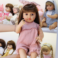 Poupée bébé en silicone réaliste Reborn 22 pouces Reborn pleurant poupée bébé en silicone poupée bébé réaliste Reborn pour les filles vente en gros