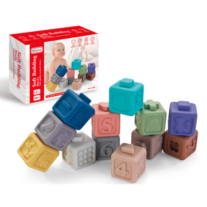 Blocs de construction souples sensoriels Montessori en gros pour l'éducation précoce des bébés de 6 à 12 <span class=keywords><strong>mois</strong></span> - Product Image 1