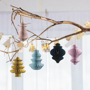 Umiss Weihnachtliche Hängedekoration Papierkugeln Weihnachtsdekoration Papierornamente - Product Image 1