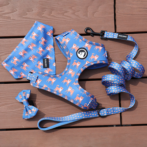 OKEYPETS Großhandel Custom Logo Stilvolle Neopren Hunde geschirr Verstellbare Polyester Sublimation Hund Haustier geschirr - Product Image 4