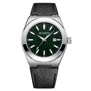 High Quality Fashion Stainless Steel Quartz <b>Watch</b> Men Women Genuine <b>Leather</b> Strap 5BAR Water Resistant MIYOTA Movement 42mm - Product Image 5