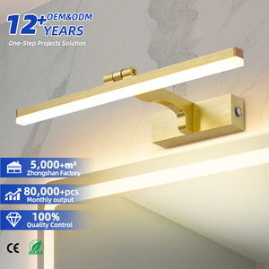 Lámpara de Pared LED Moderna para Decoración de Interiores, Espejo de Baño de Hierro Negro Cromado Dorado, para Pasillo, Sala de Estar, Dormitorio - Product Image 1