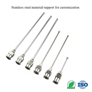 माउस गैस्ट्रिक लैवलेज और पालतू फीडिंग ड्रिप फास्टनरों उत्पाद के लिए 18 ग्राम स्टेनलेस स्टील बॉल सुई - Product Image 4