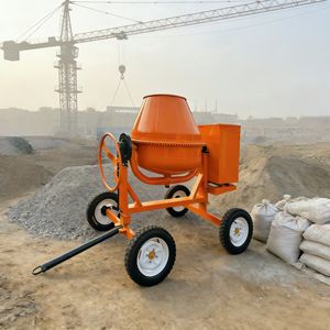 Mezcladora Móvil sobre Ruedas para Obras de Construcción, Apta para <span class=keywords><strong>Mortero</strong></span>, Cemento, Hormigón, Granos, Alimentos, Mezcladora de Tambor Pequeña y Portátil - Product Image 1