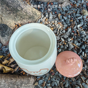 Urna para Mascotas, Recipiente de Cerámica para Cenizas de Gato, Caja Conmemorativa Hecha a Mano, Urna <span class=keywords><strong>Funeraria</strong></span> para Cremación - Product Image 4