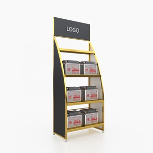 Estantes de exhibición de batería de litio automotriz soporte de metal dorado tienda de marca de alta calidad de fábrica de Yiree para tiendas - Product Image 3