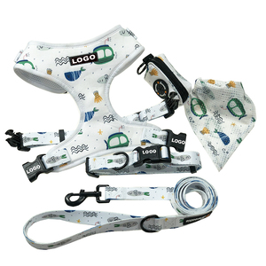 Progettazione personalizzata di trasporto heavy duty di lusso riflettente non tirare morbido cablaggio dell'animale domestico della maglia del gatto pet dog harness guinzaglio del cane harness set - Product Image 2