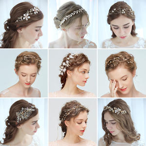 Serre-tête fleuri en strass pour femme, accessoire de cheveux pour fête d'anniversaire, guirlande de cheveux de mariée pour <span class=keywords><strong>mariage</strong></span> - Product Image 6