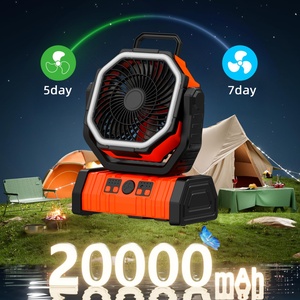 Ventilateur portable rechargeable USB à LED, 4 vitesses, pour extérieur, usage domestique, 20000 mAh, ventilateur de camping rechargeable F6 - Product Image 6