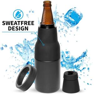 Vente en gros Nouveau bocal de stockage à froid isolé à double couche de 12oz en acier inoxydable 304 Cadeau d'affaires pour canette de bière Bouteille de bière isolée - Product Image 4