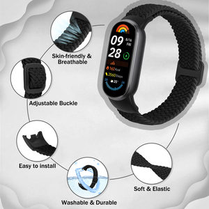 Correa de Repuesto Ajustable y Elástica para <span class=keywords><strong>Xiaomi</strong></span> Smart Band 10/<span class=keywords><strong>Xiaomi</strong></span> Smart Band 9/<span class=keywords><strong>Xiaomi</strong></span> Smart Band 8 NFC - Product Image 4
