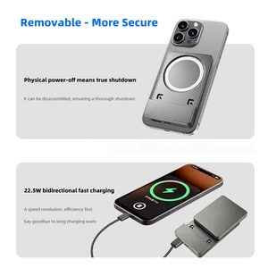 WPB-514 เครื่องชาร์จไร้สายพาวเวอร์แบงค์ 5000mAh Li-Polymer Type-C อินพุต 22.5W เอาต์พุตแม่เหล็กชาร์จใหม่ได้เปลี่ยนแบตเตอรี่ - Product Image 4