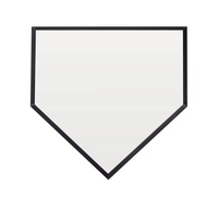 Cadre photo en bois MDF vierge pour sublimation, blanc brillant, en forme de plaque de base de softball, imprimable, 10x10 pouces