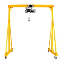 Grue à portique simple et portable de 1 tonne, moteur à engrenages, télécommande sans fil, hauteur de levage de 10 m, Huada Heavy Industry, 1 an