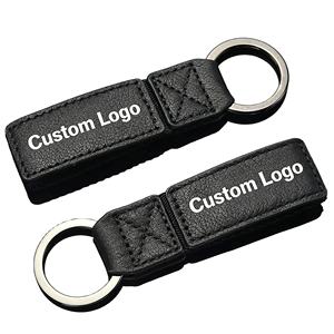 Llavero de coche personalizado popular 2026, llavero de metal de lujo con anillo de cuero PU, llaveros con diseño de impresión de logotipo personalizado - Product Image 3