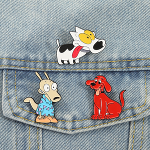 Broches <span class=keywords><strong>de</strong></span> Esmalte <span class=keywords><strong>de</strong></span> Personajes Animados <span class=keywords><strong>de</strong></span> la Comedia <span class=keywords><strong>de</strong></span> <span class=keywords><strong>los</strong></span> <span class=keywords><strong>90</strong></span>, Broches <span class=keywords><strong>de</strong></span> Perrito Rojo Grande <span class=keywords><strong>de</strong></span> Dibujos Animados con Ojos Grandes, Insignias <span class=keywords><strong>de</strong></span> Solapa, Joyería, Regalos para Niños y Amigos - Product Image 1