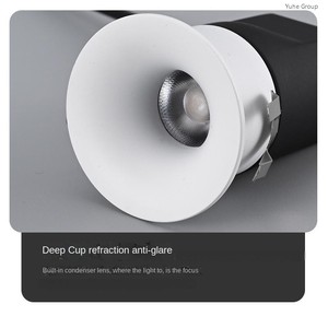 Modern Commercial Adjustable COB Anti-Glare LED Spotlight for Home Office & Hotels IP65 Rated Dimmable <b>Touch</b> Switch - Product Image 2