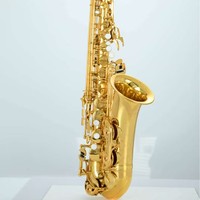 Alto Saxophone Gold Lacquered Woodwind Instrument with EB Tone Brass Surface