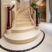 Dougbuild Escaliers italiens en marbre beige Haut de gamme Qualité exquise Style design moderne Prix d'usine de Chine