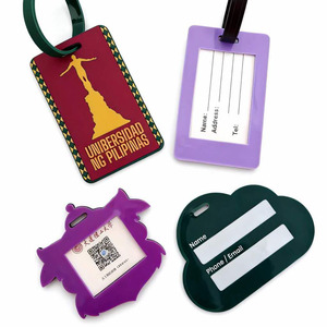 Étiquette de bagage en PVC de haute qualité avec sangle, étiquette de valise en caoutchouc pour voyages d'affaires et promotion d'entreprise - Product Image 4