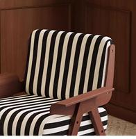 Zebra Stuhl Vintage Chesterfield Einsitzer Sofa Weißes Eschenholz mit Massage funktion für Wohnzimmer oder Balkon