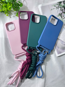 <span class=keywords><strong>Coque</strong></span> de téléphone antichoc en silicone TPU à prix d'usine pour <span class=keywords><strong>iPhone</strong></span> 14 15 Pro Max avec sangle bandoulière et cordon tour de cou - Product Image 5