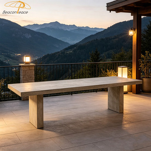 Mesa de Centro Moderna para Terraza de Villa, Muebles de <span class=keywords><strong>Jardín</strong></span>, Mesa de Comedor Rectangular de Hormigón para Patio - Product Image 5