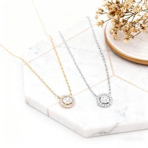 स्टाररी हालो ज़िरकॉन बेज़ेल सेट पेलेंट हार ट्रेंडी गोल्ड प्लेटेड लिंक चेन यूनिसेक्स उपहार होंगकी - Product Image 4